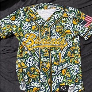 Savannah Bananas kids jersey with American Flag Patch Youth Medium